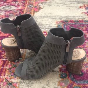 Vince Camuto Open Toe Booties, Size 7